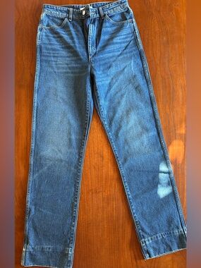 Re/Done Women’s Straight Leg Blue Denim Jeans
